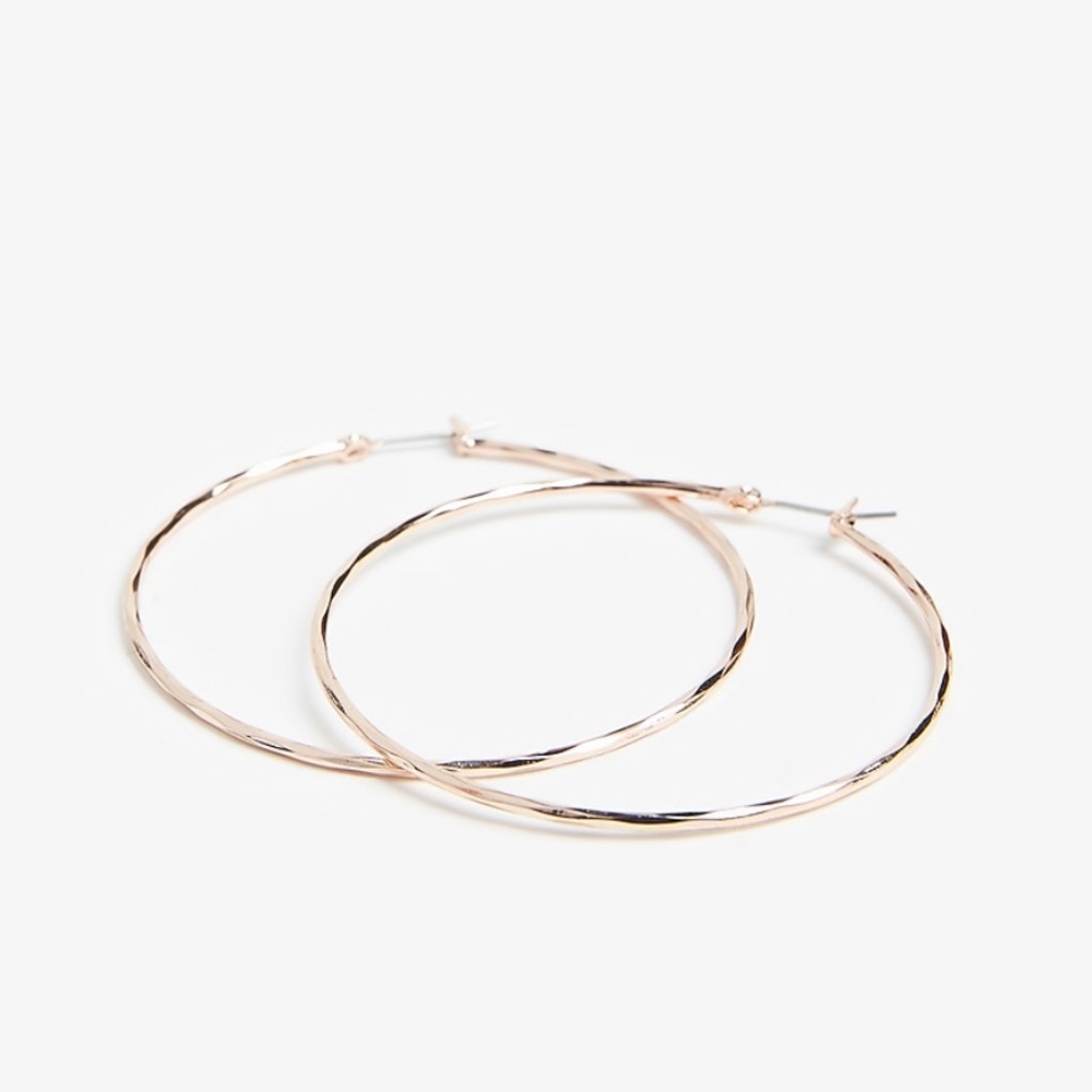 Express Light Gold Hoop Earrings Jewelry NWOT